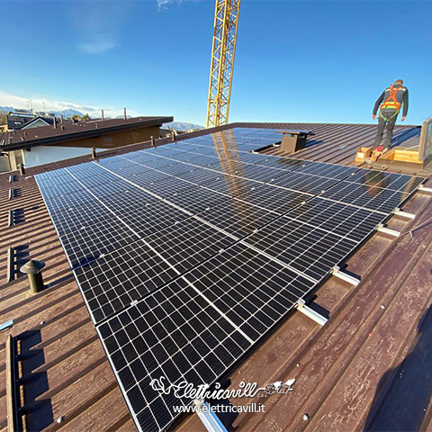 Impianto fotovoltaico per ristrutturazione villetta Villasanta